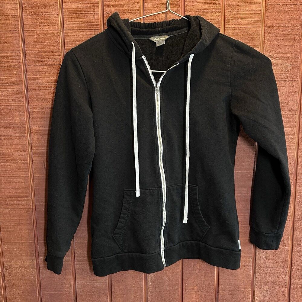Eddie Bauer Jacket Womens Size Small Full Zip Hoodie Long Sleeve Outdoor Black - Picture 9 of 9